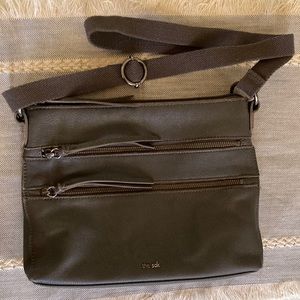 The Sak Reseda Leather crossbody in grey